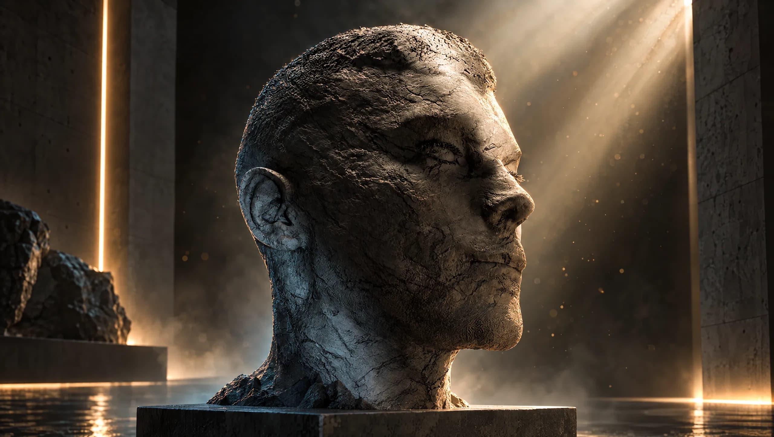 Andrea Avanti stone bust 3D model.